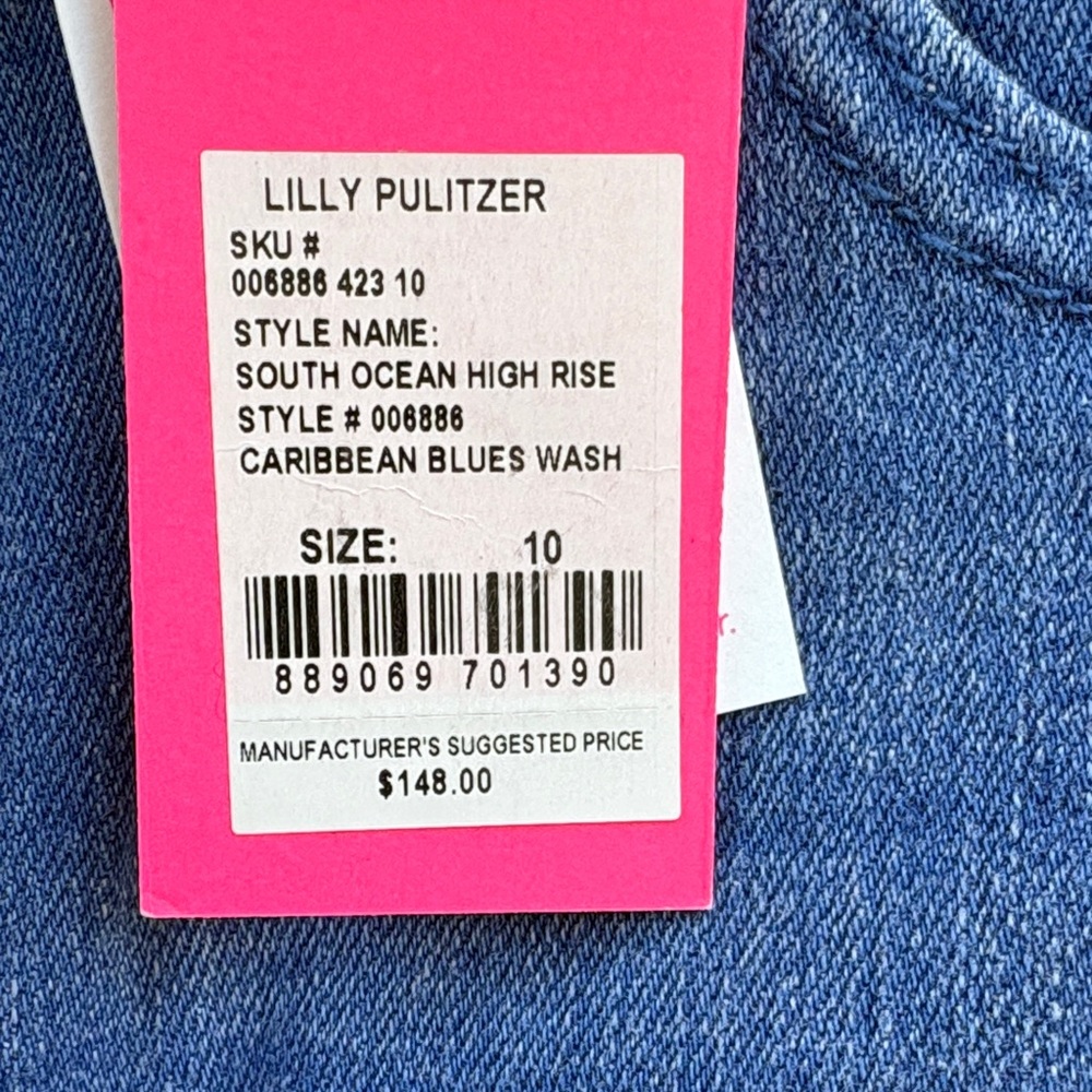 Lilly Pulitzer Women's Denim Jeans with Gold Accent - Picture 2 of 6